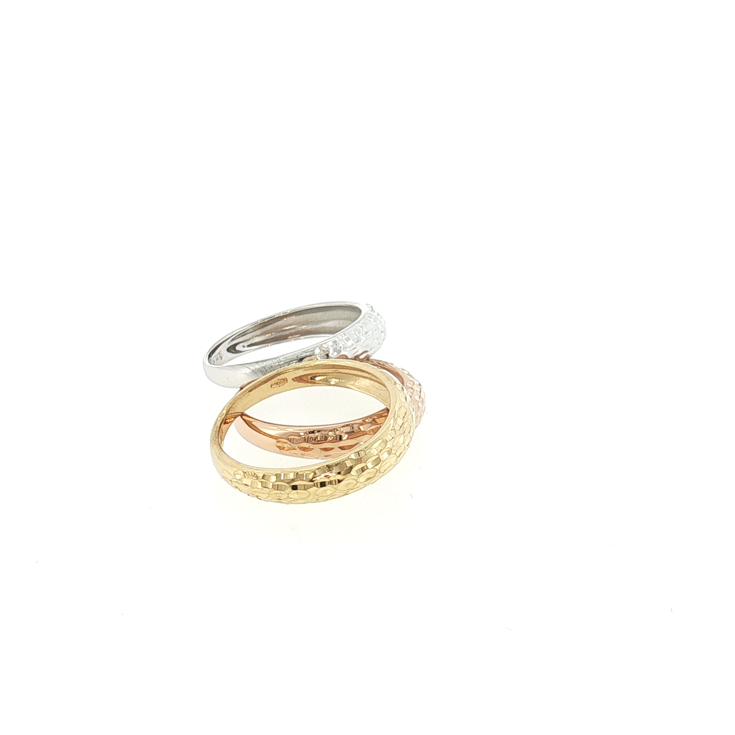 18K Gold Tri-Color Rings