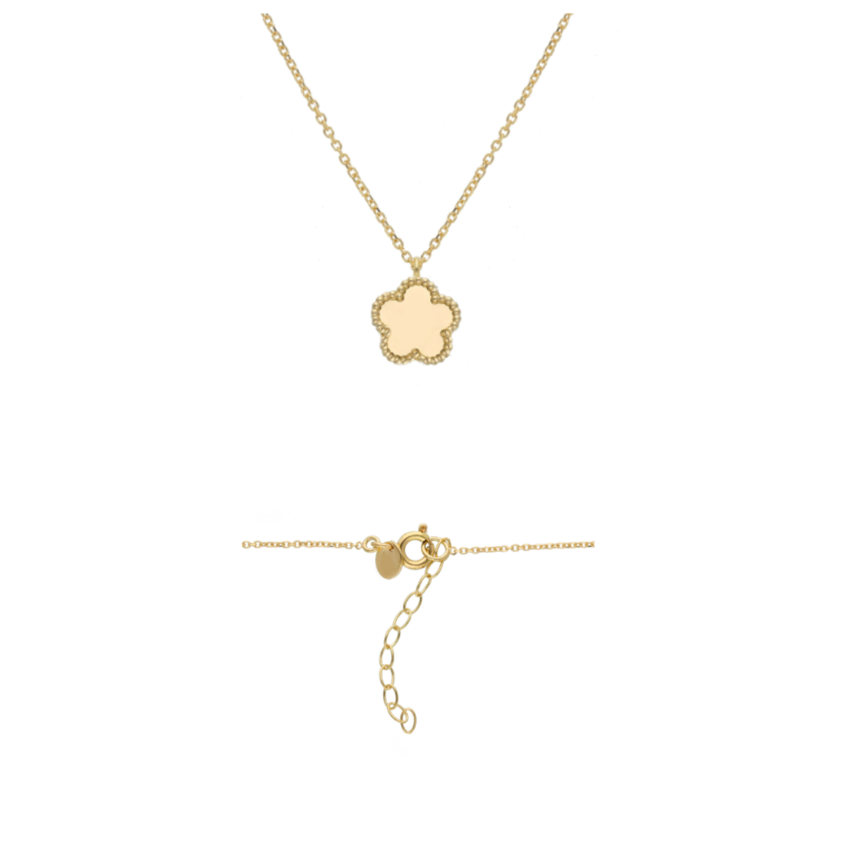 18K Gold Flower Necklace