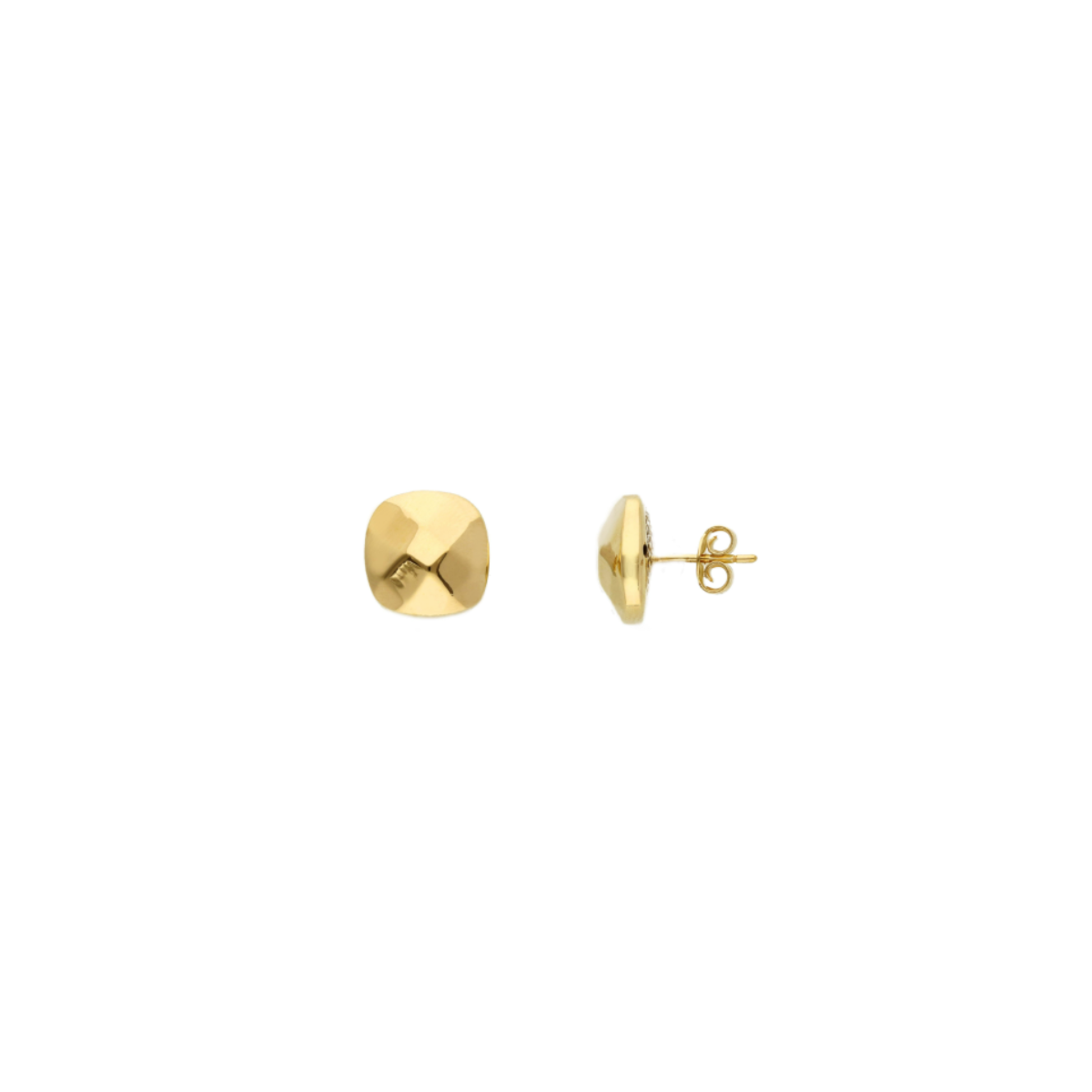 18K Gold Rombo Cut Button