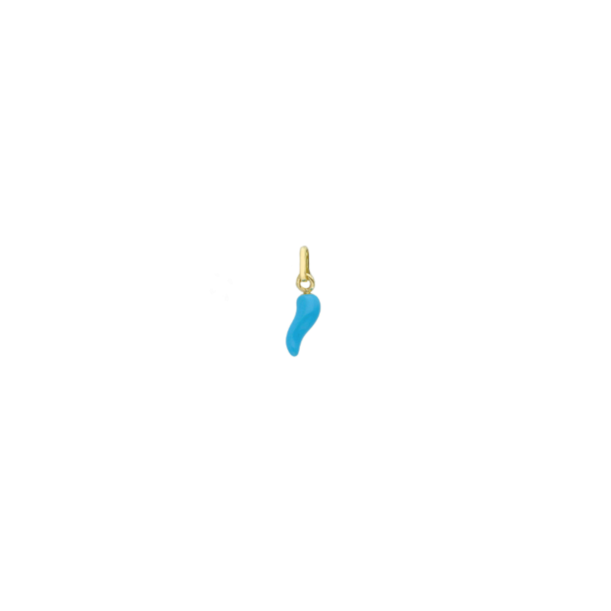 18K Gold Blue Cornicello