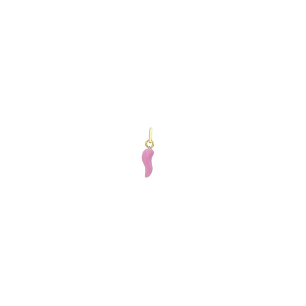 18K Gold Pink Cornicello