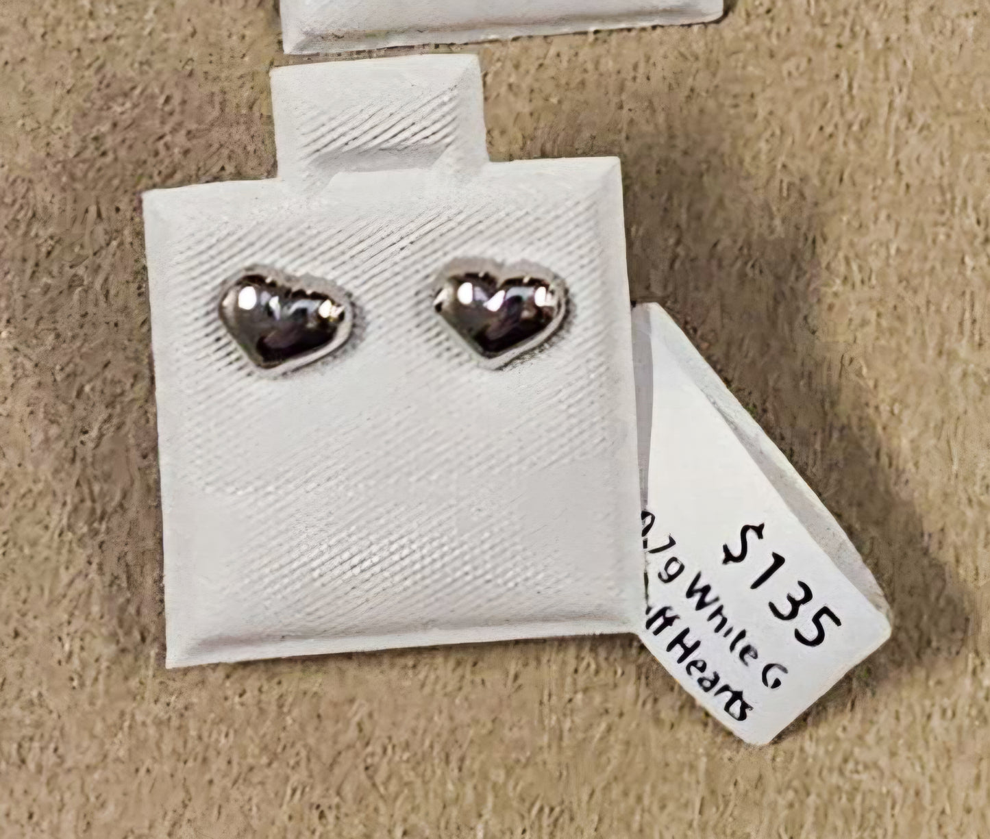 18K Gold Half Puff Hearts