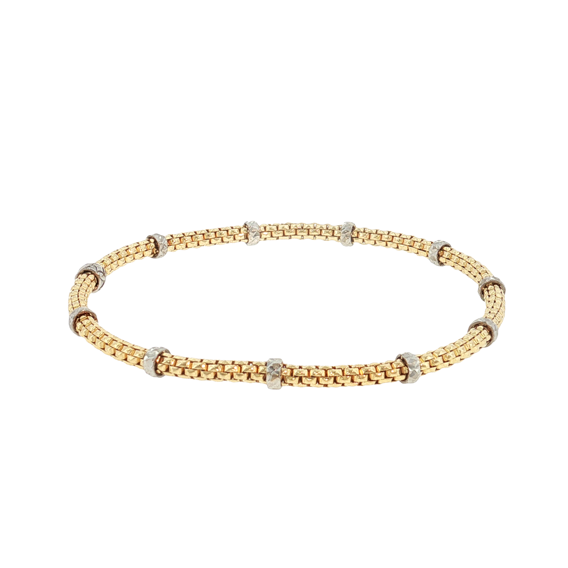 18K Gold Two-Tone Elastic Bracelet