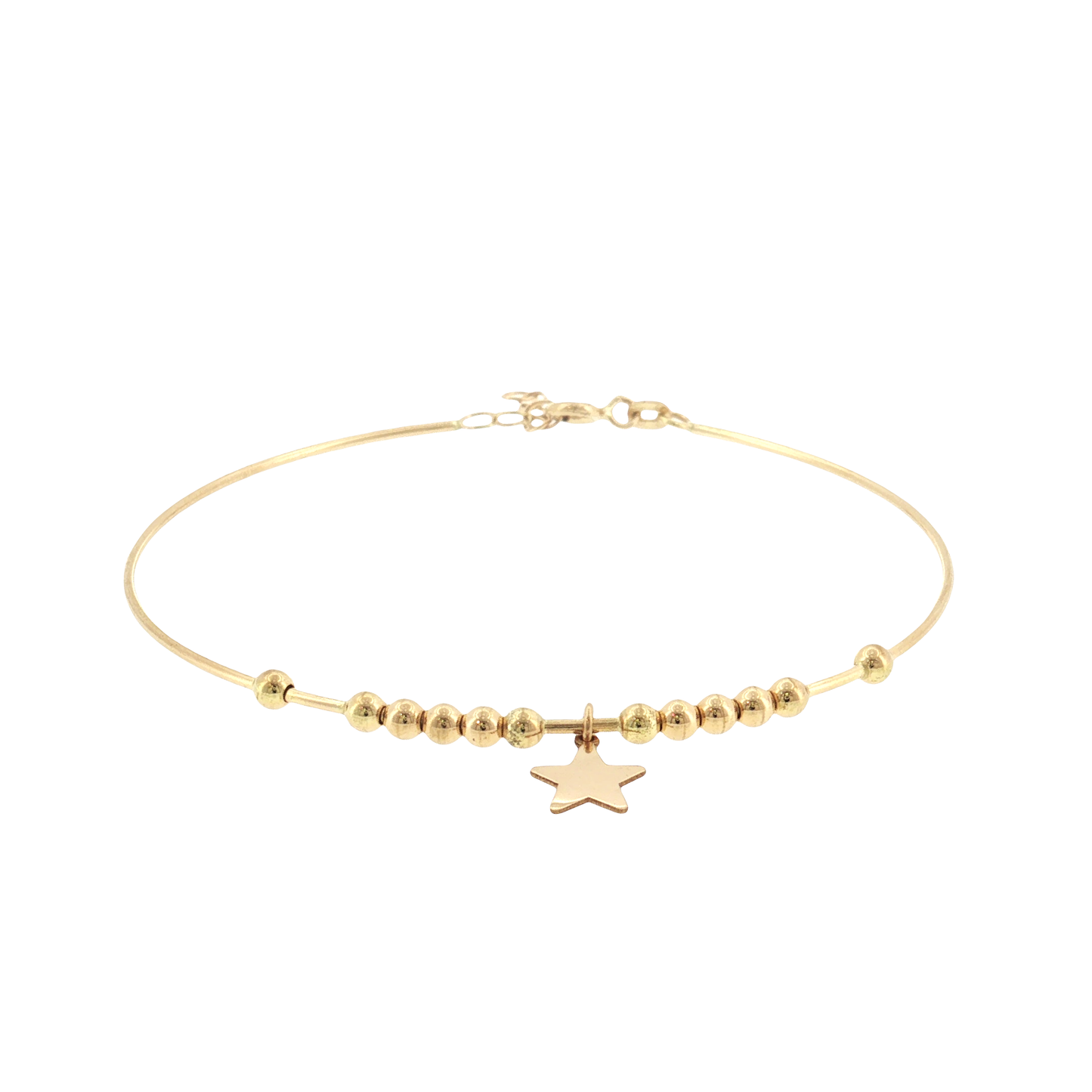 18K Gold Star Bangle