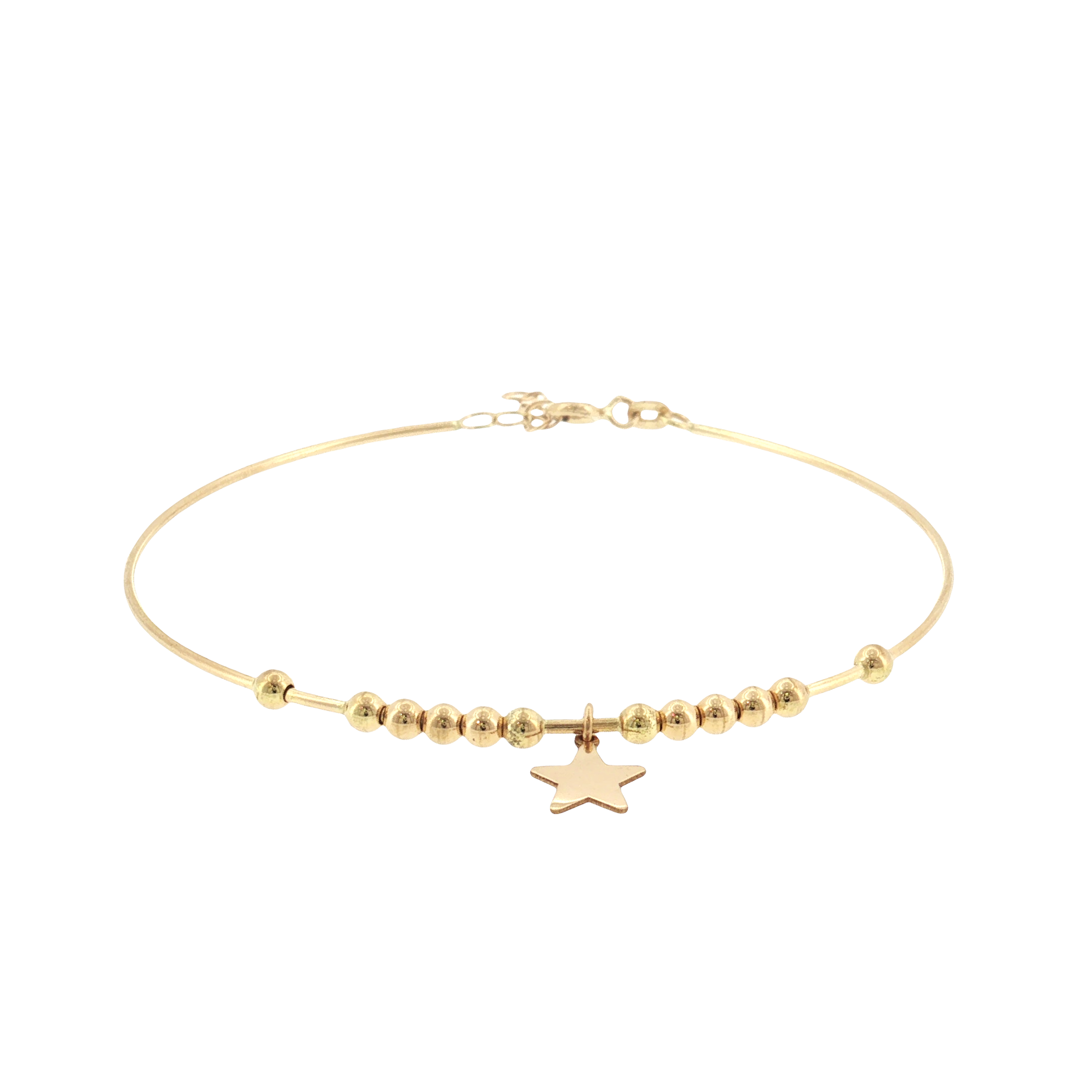 18K Gold Star Bangle