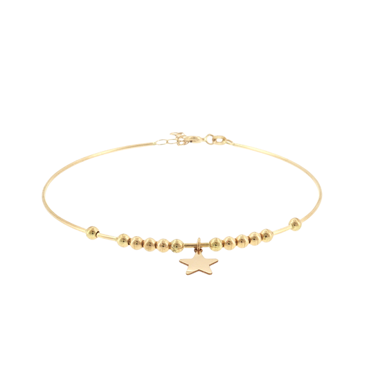 18K Gold Star Bangle