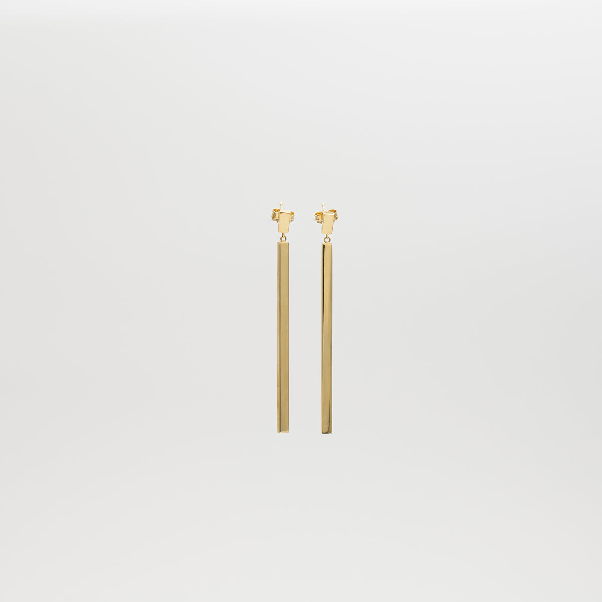 18K Gold Bar Earrings