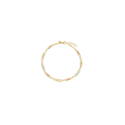 18K Gold Tubes Bracelet