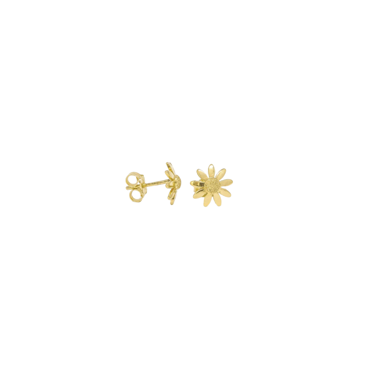 18K Gold Flower Studs