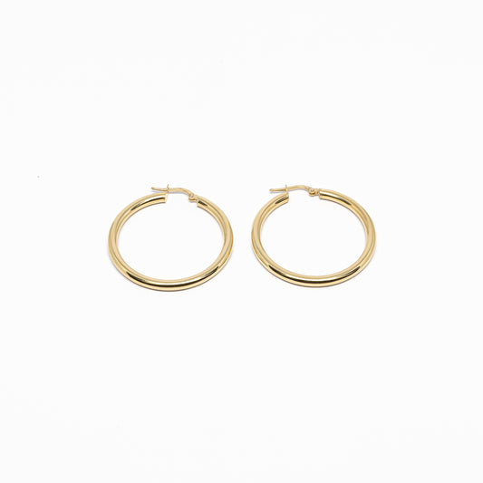 18K Yellow Gold Hoops