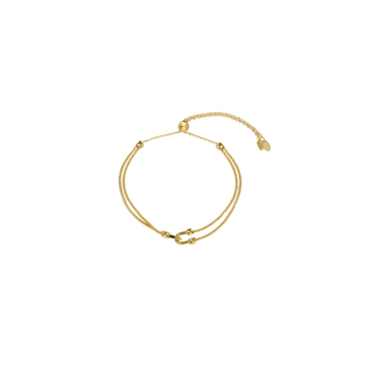 18K Gold Lucky Horseshoe Bracelet