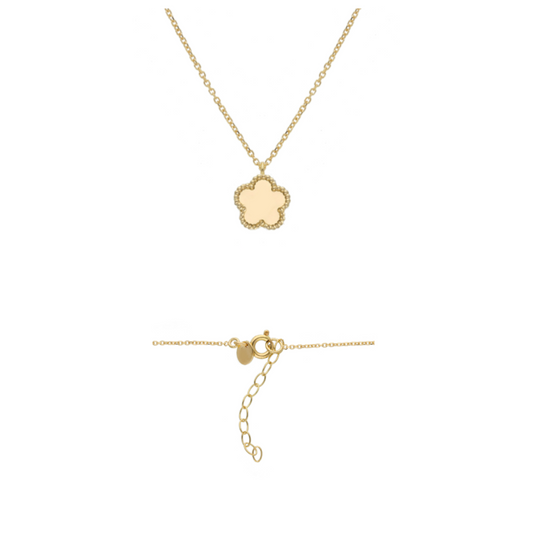 18K Gold Flower Necklace