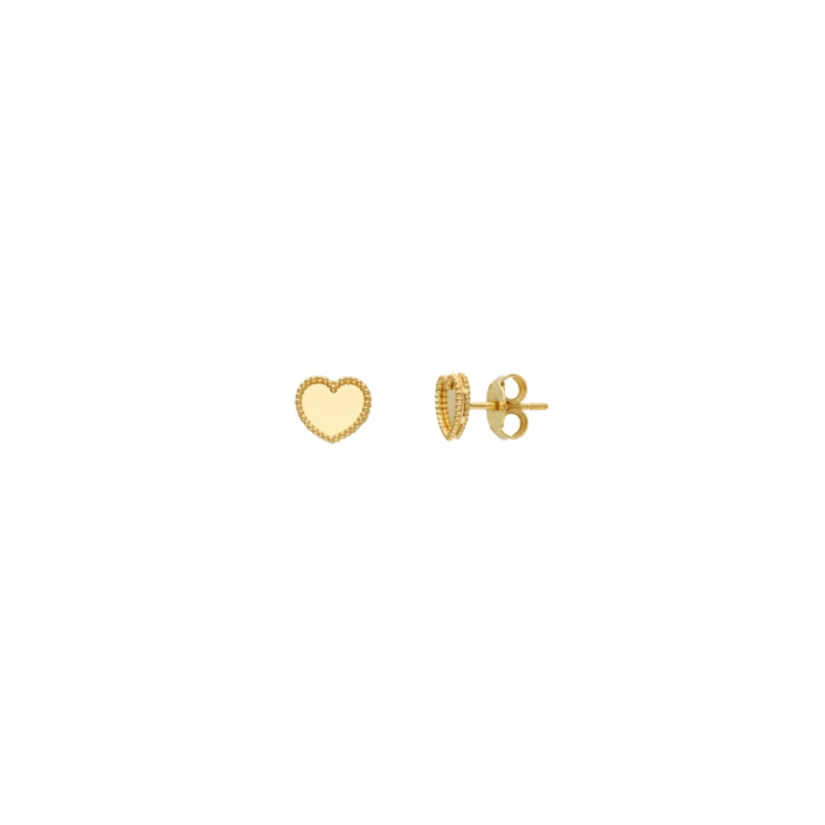 18K Gold Mirrow Hearts