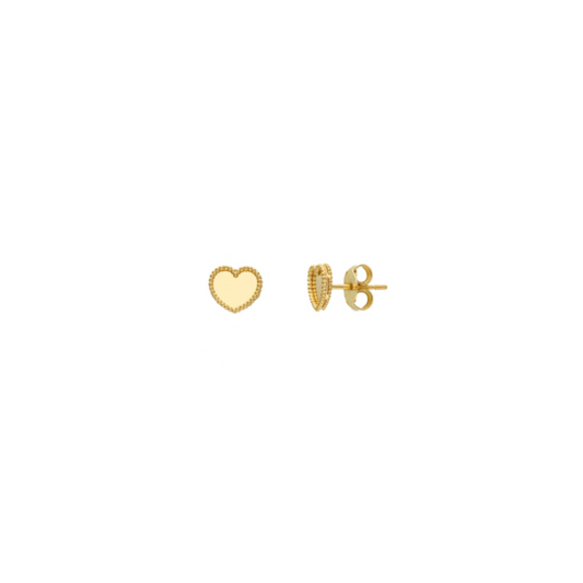 18K Gold Mirrow Hearts