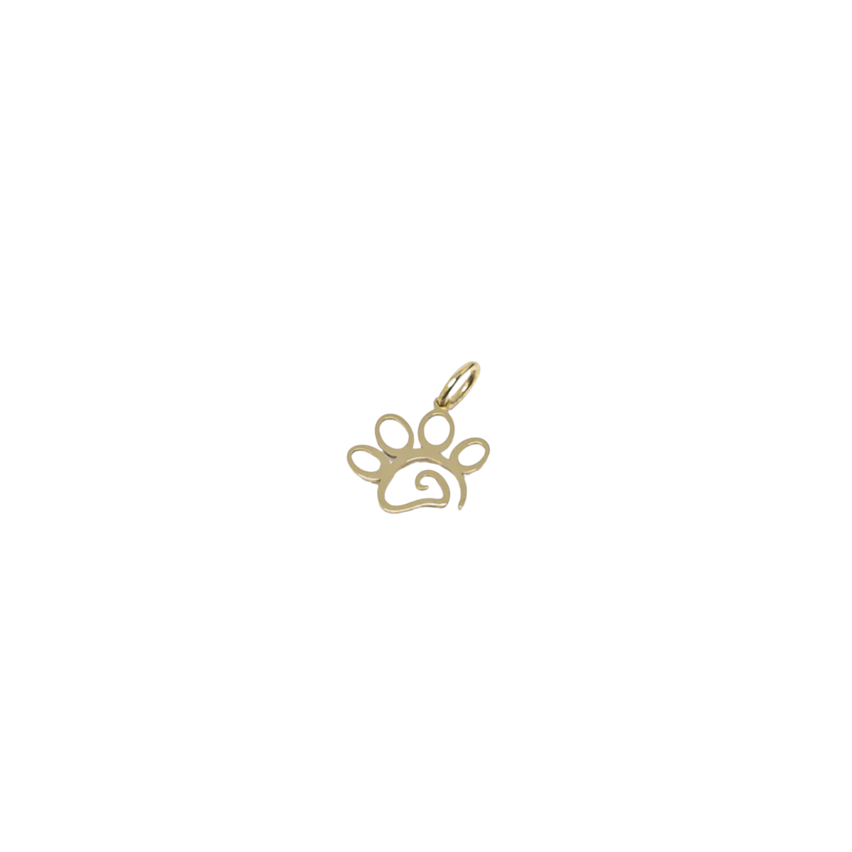 18K Gold Open Paw Pendant