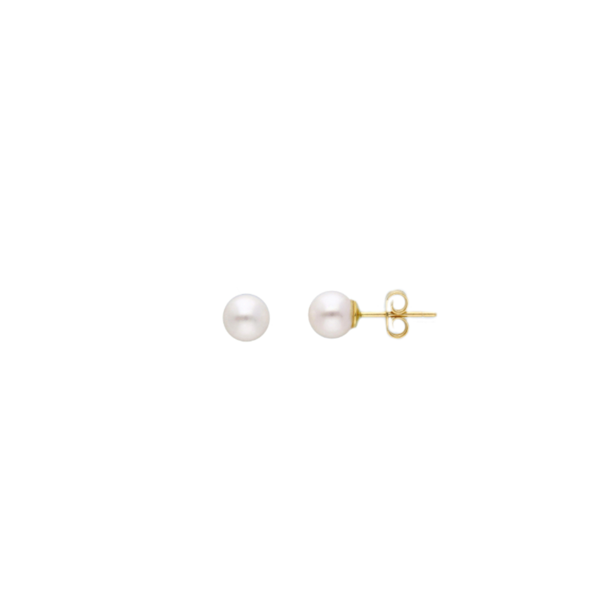 18K Gold Pearl Earrings