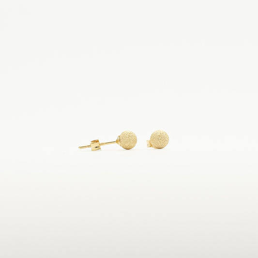 18K Gold Star Dust Ball Studs