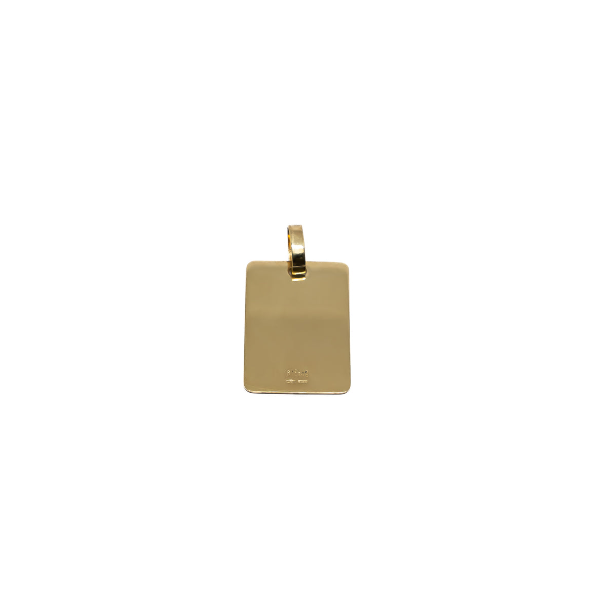 18K Gold Tag Pendant