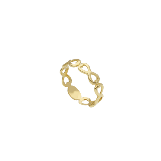 18K Gold Infinity Links Ring