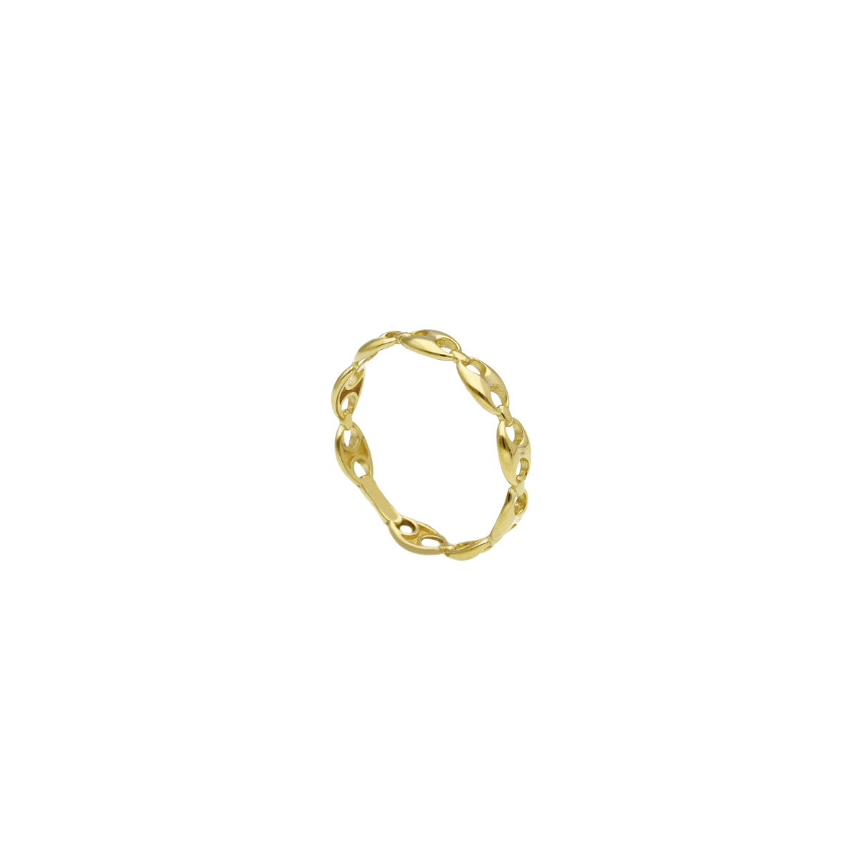 18K Gold Puff Mariner Ring