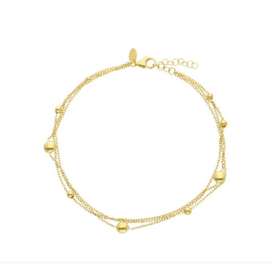 18K Gold Beads Bracelet