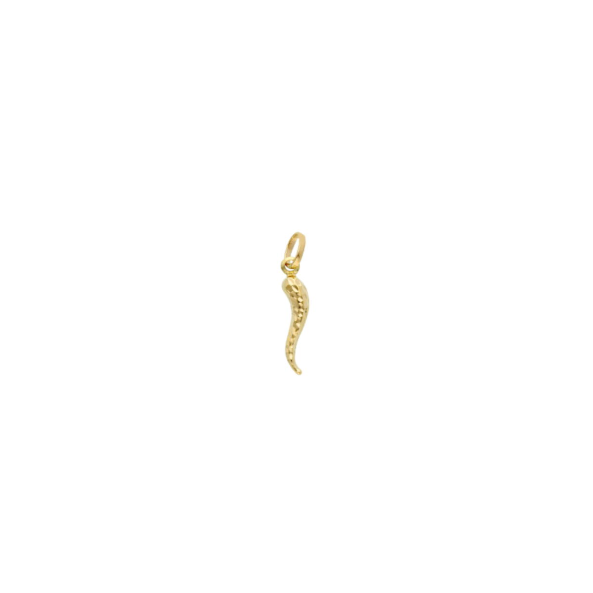 18K Gold Diamond Cut Cornicello
