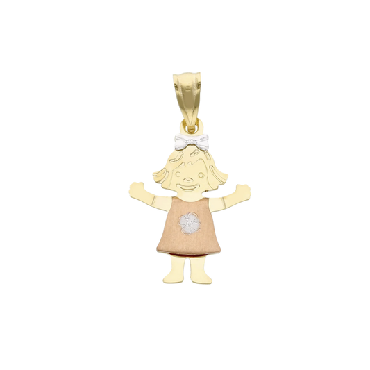 18K Gold Girl Pendant
