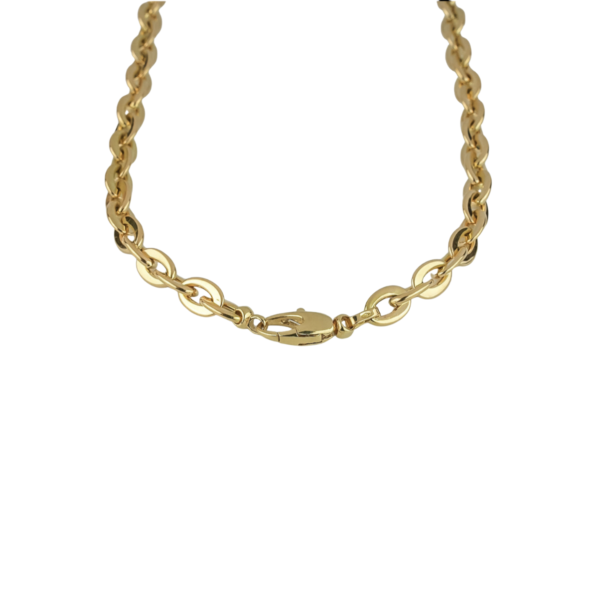 18K Gold Oval Link Chain