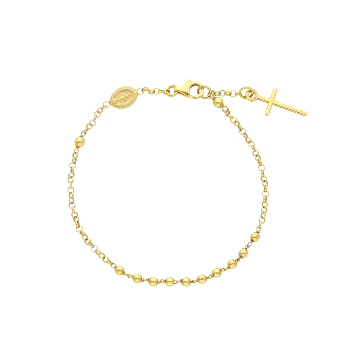 18K Gold Rosary Bracelet