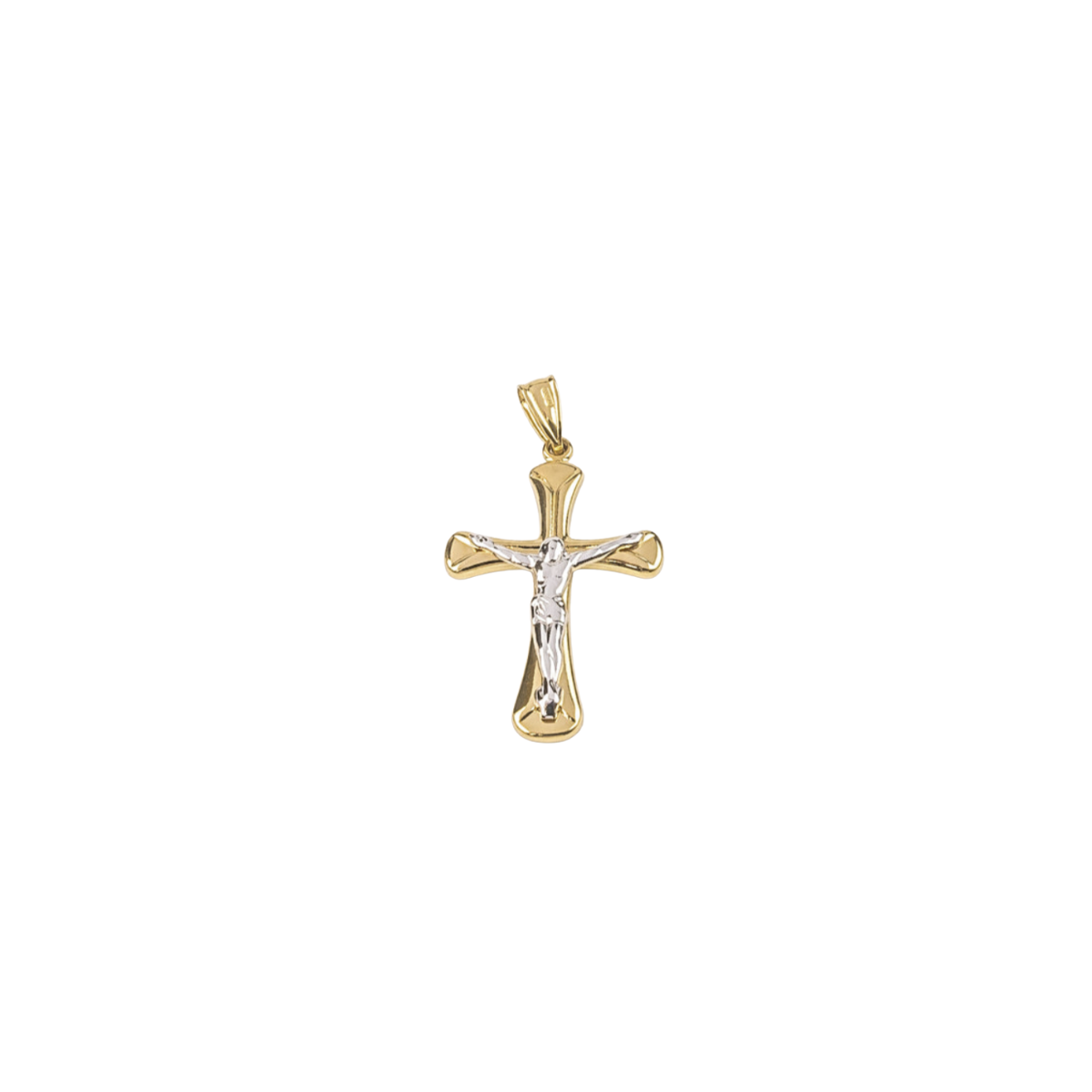 18K Gold Two-Tone Crucifix