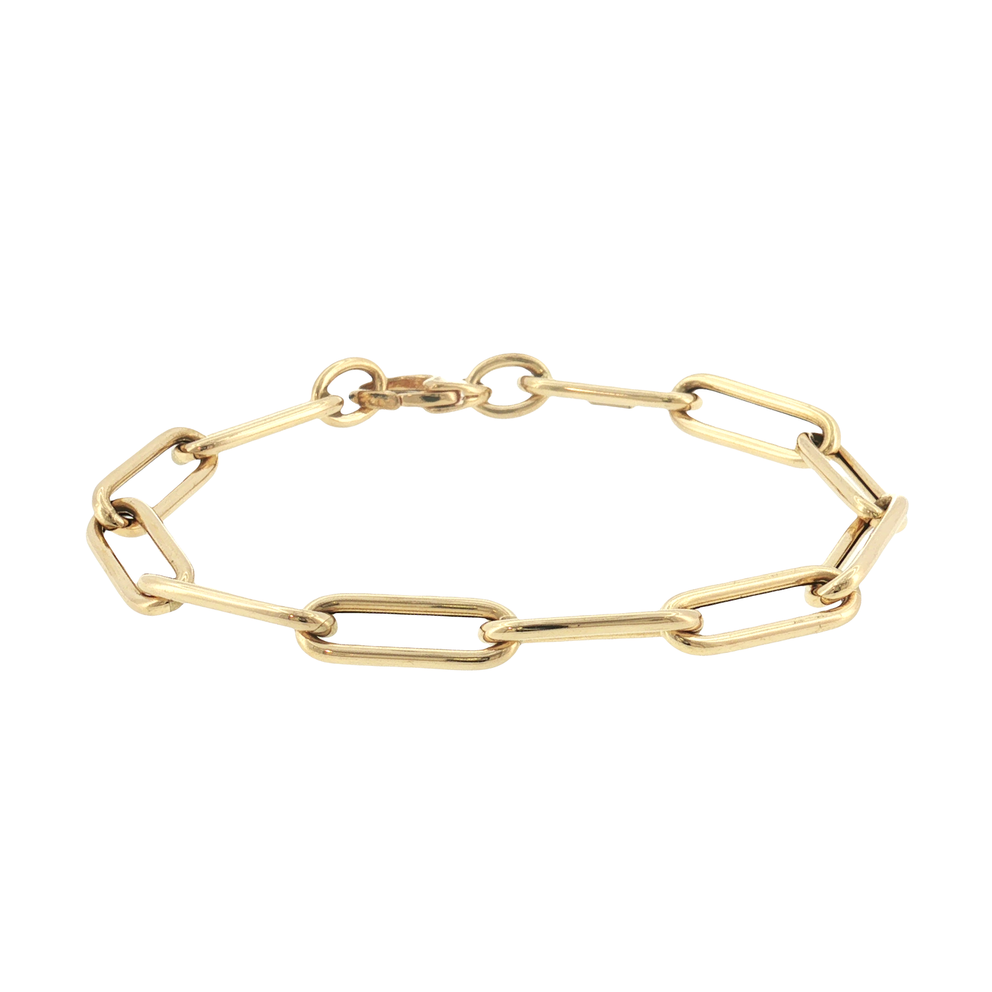 18K Gold Paper Clip Bracelet