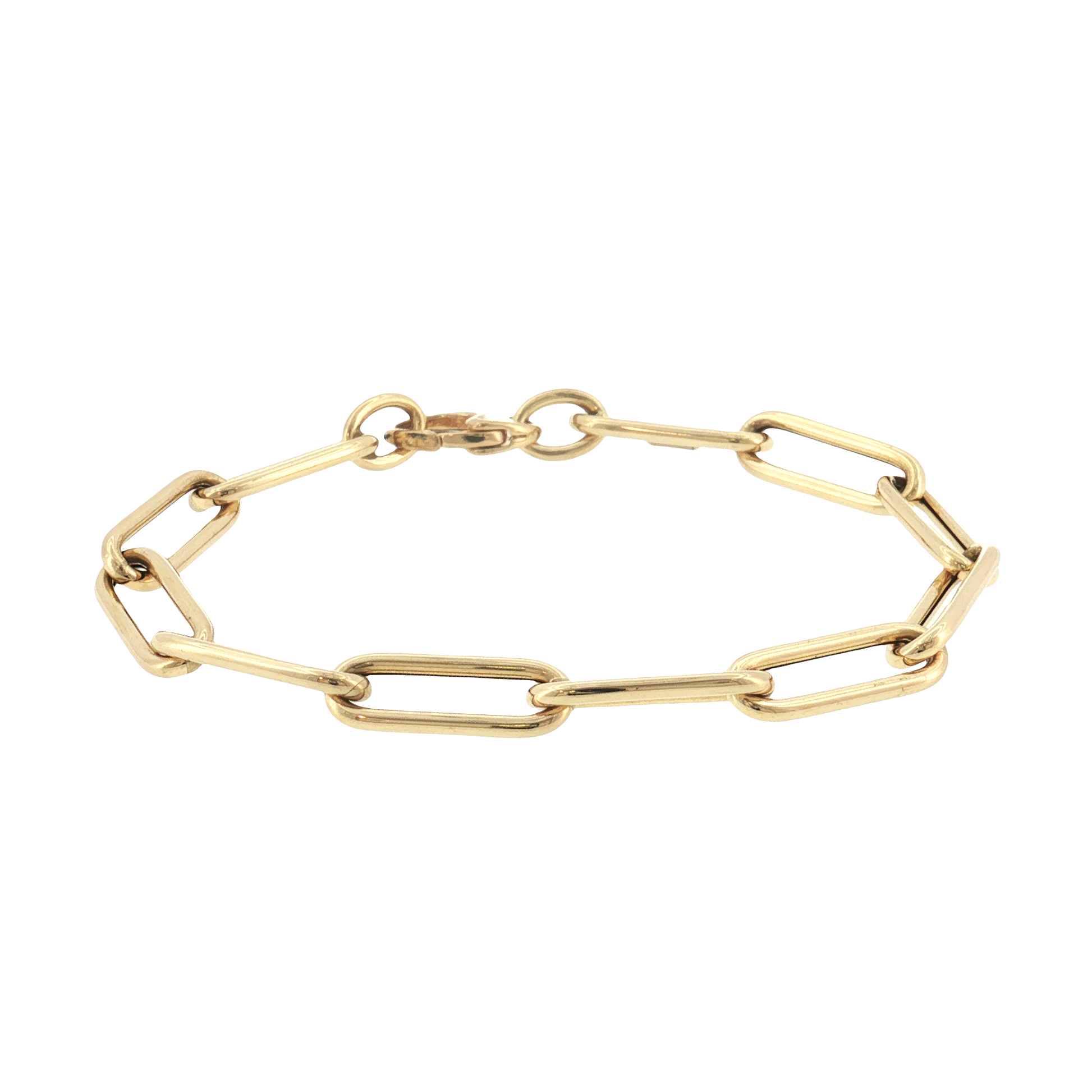 18K Gold Paper Clip Bracelet