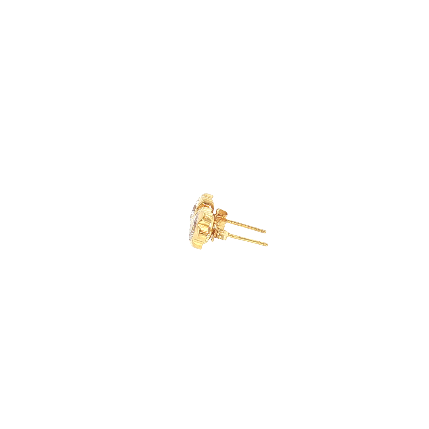 18K Gold Floral Stud Earrings