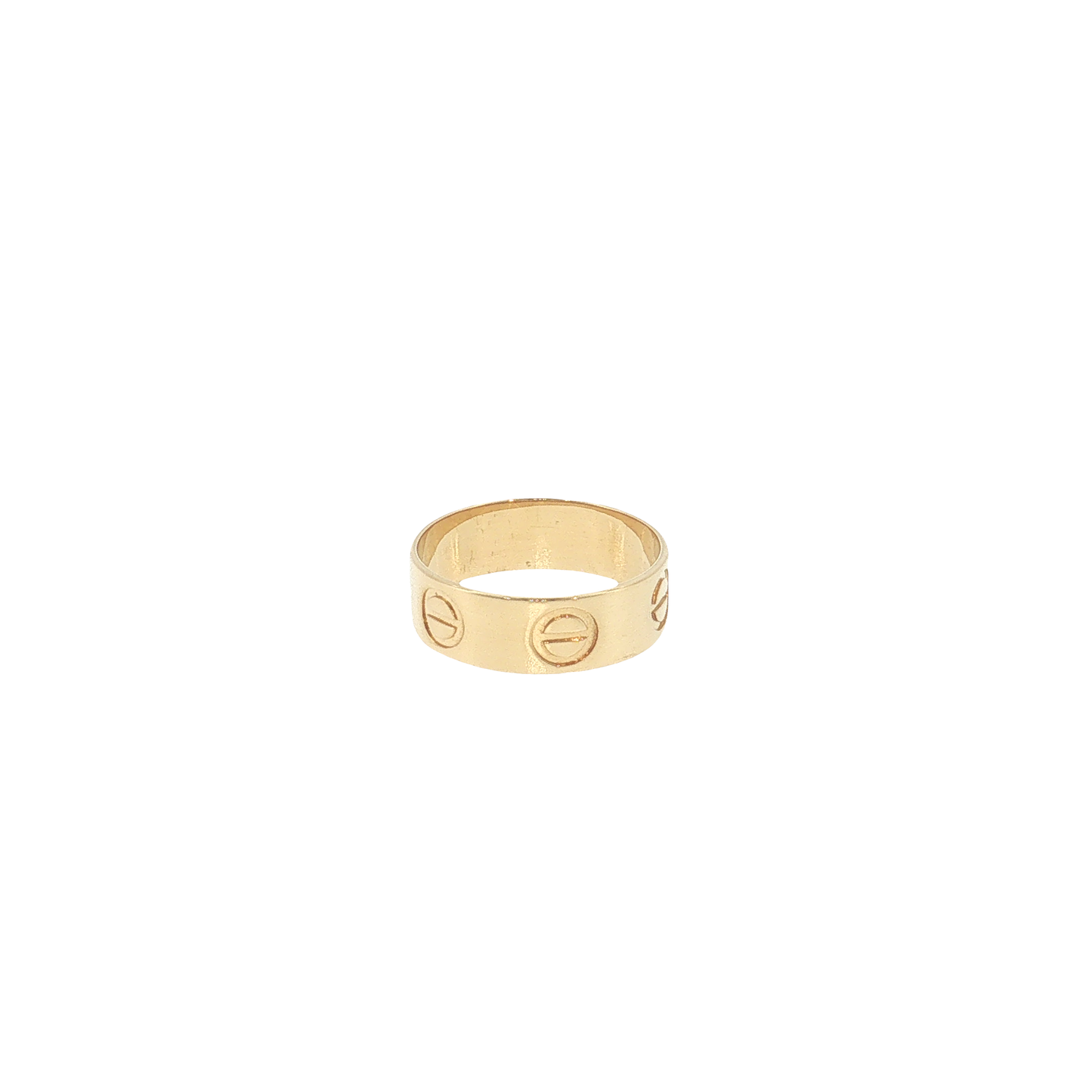 18K Yellow Gold Screw Ring