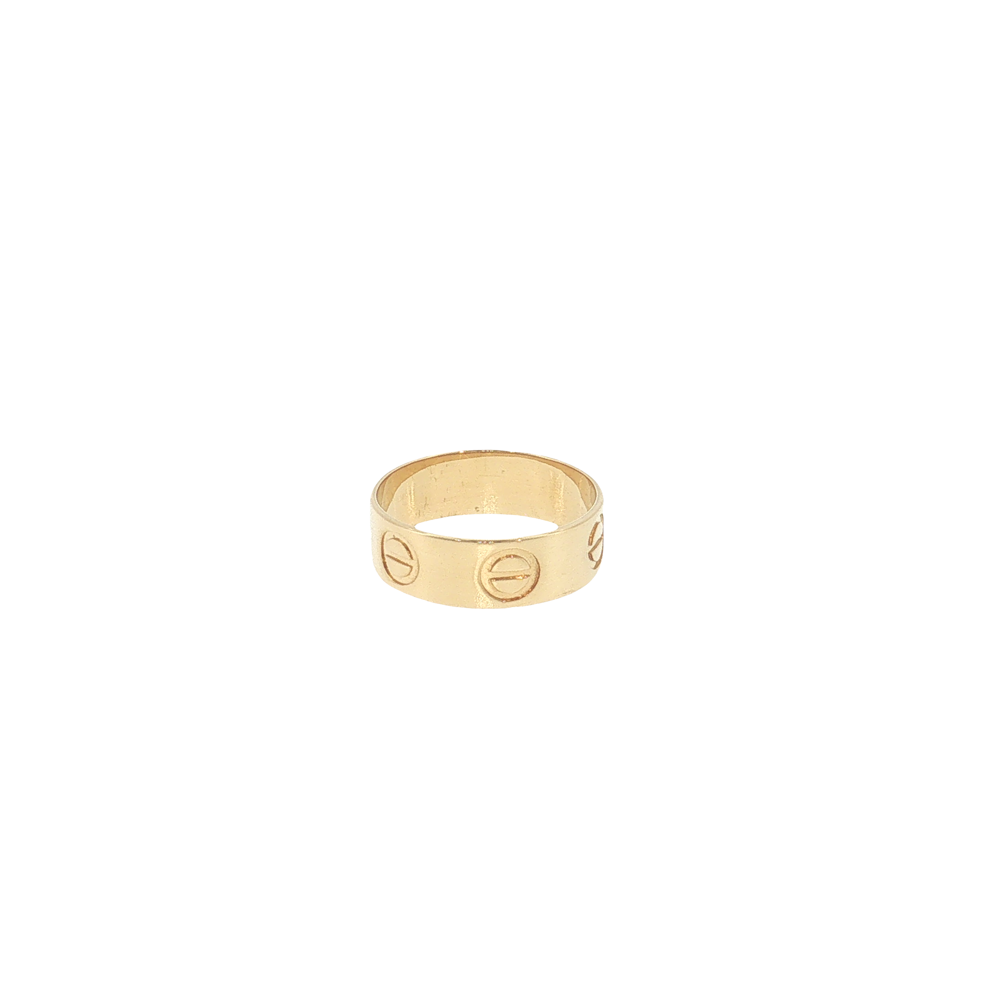 18K Yellow Gold Screw Ring