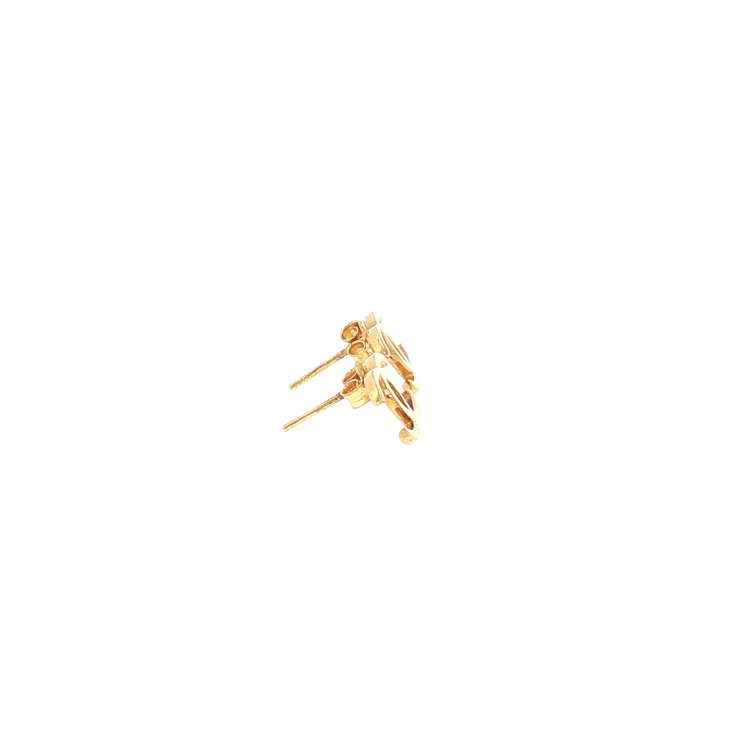 18K Gold Interlocking C Studs