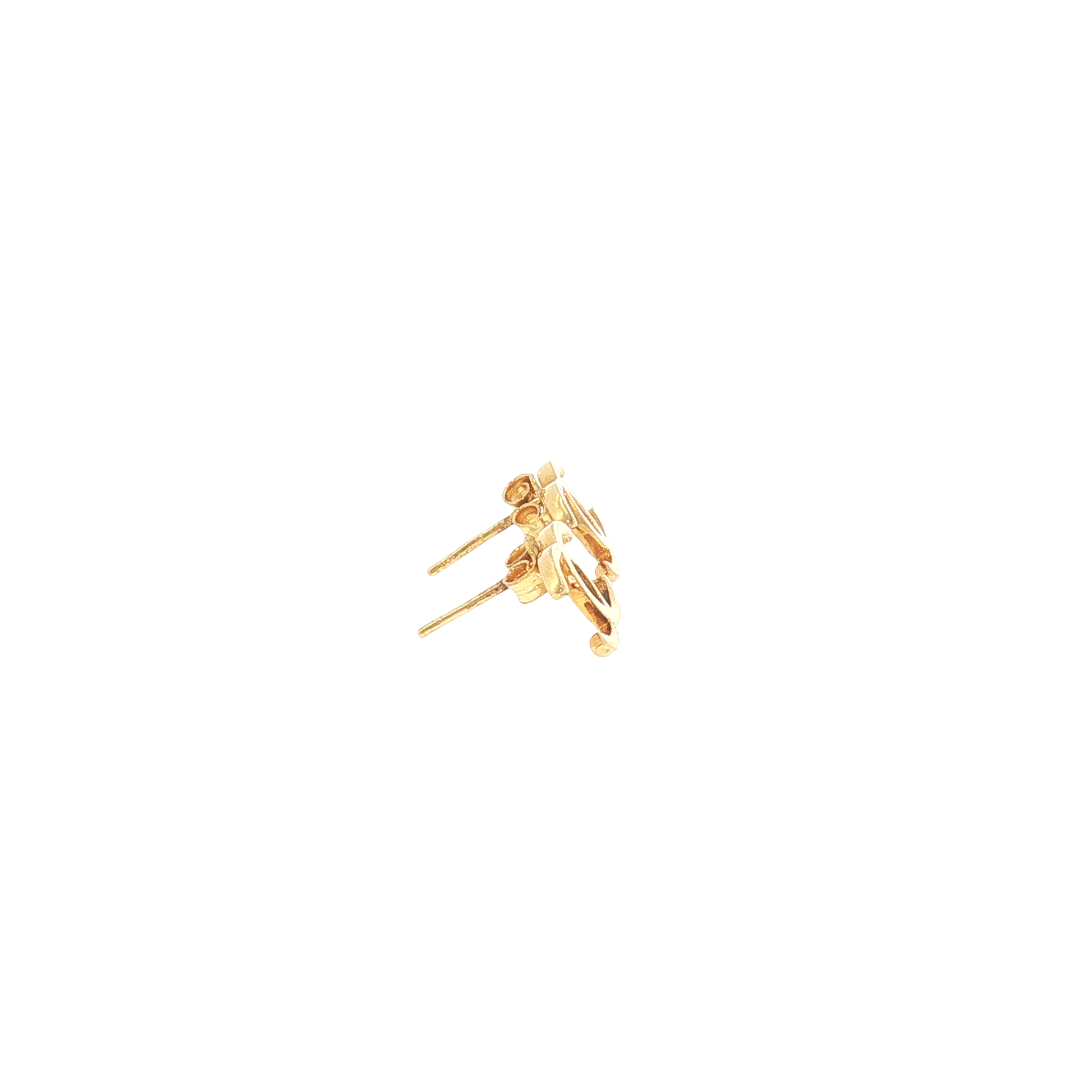 18K Gold Interlocking C Studs
