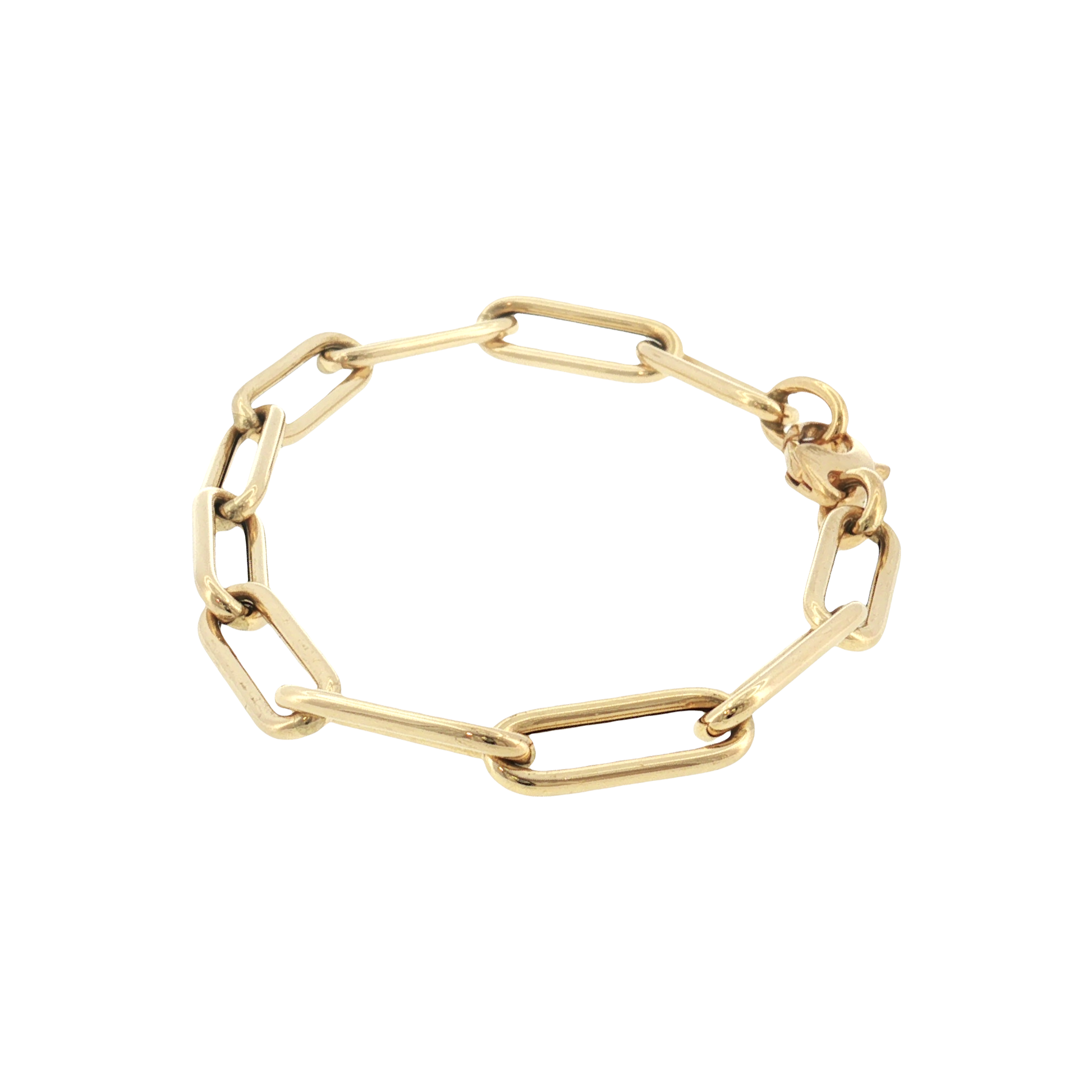 18K Gold Paper Clip Bracelet