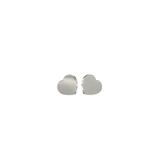 18K Gold Heart Studs