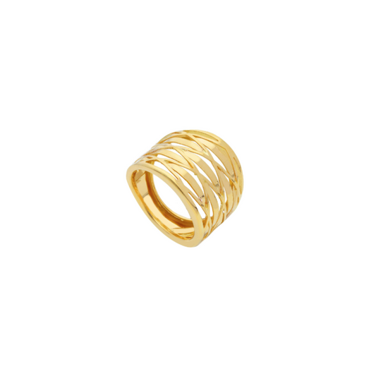 18K Yellow Interlaced Ring