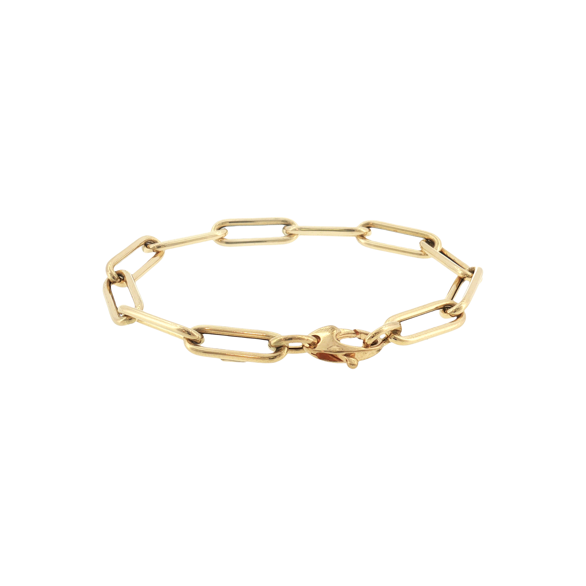 18K Gold Paper Clip Bracelet