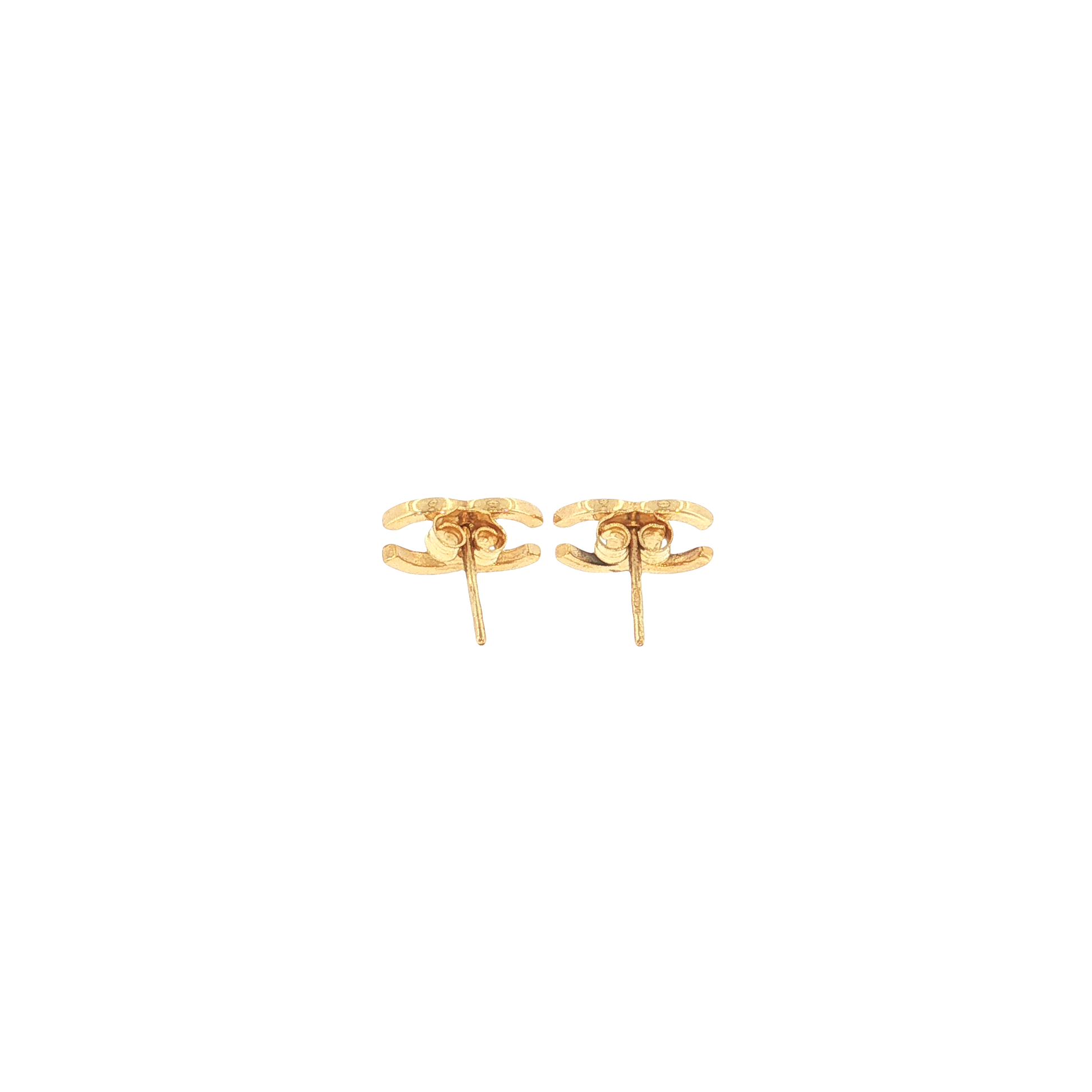 18K Gold Interlocking C Studs