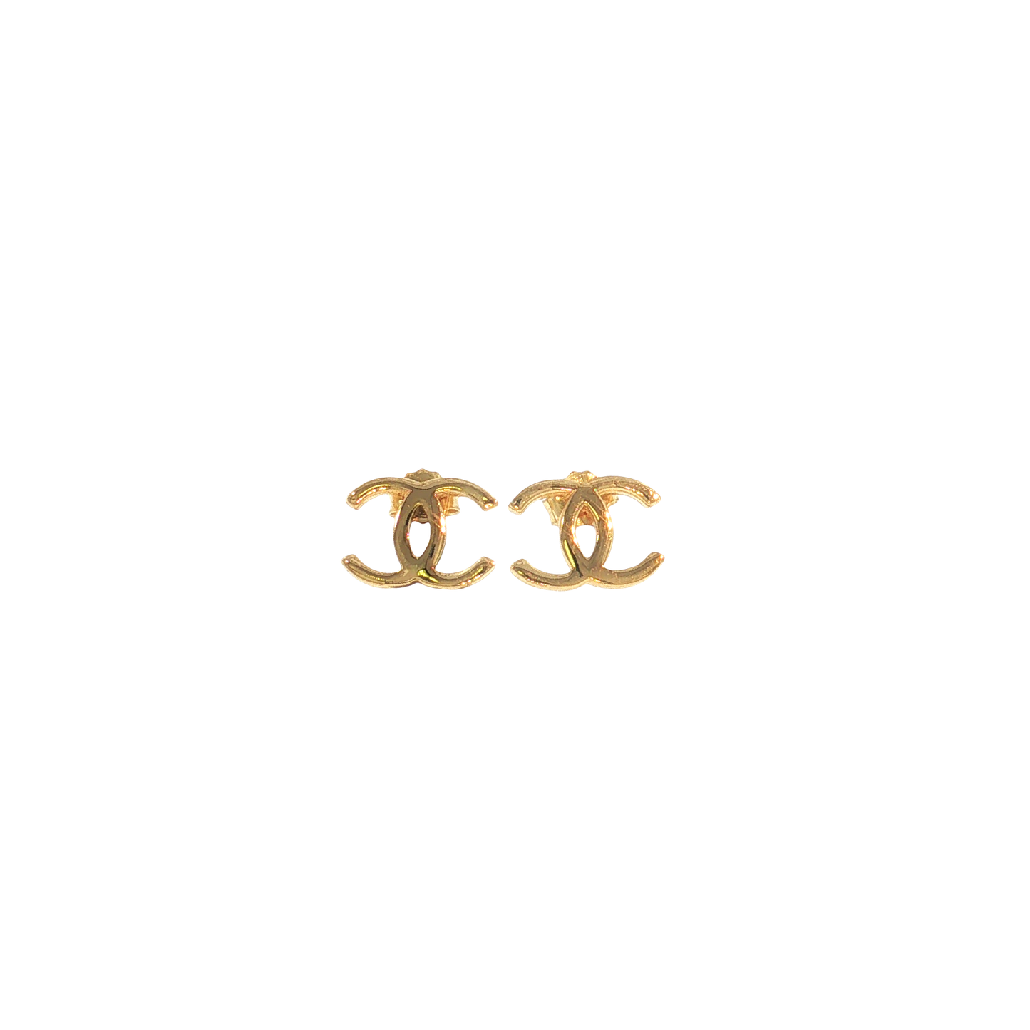 18K Gold Interlocking C Studs