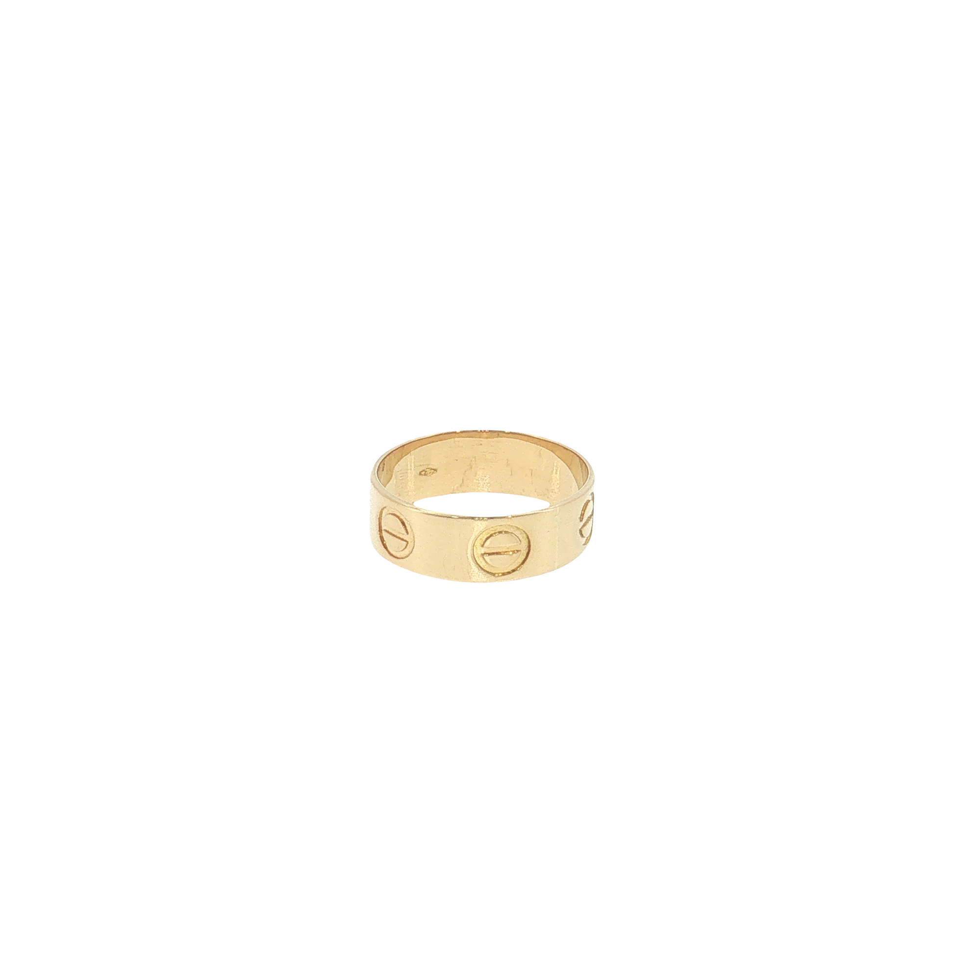 18K Yellow Gold Screw Ring