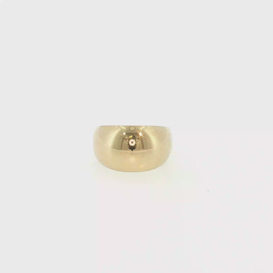 18K Yellow Gold Puff Ring
