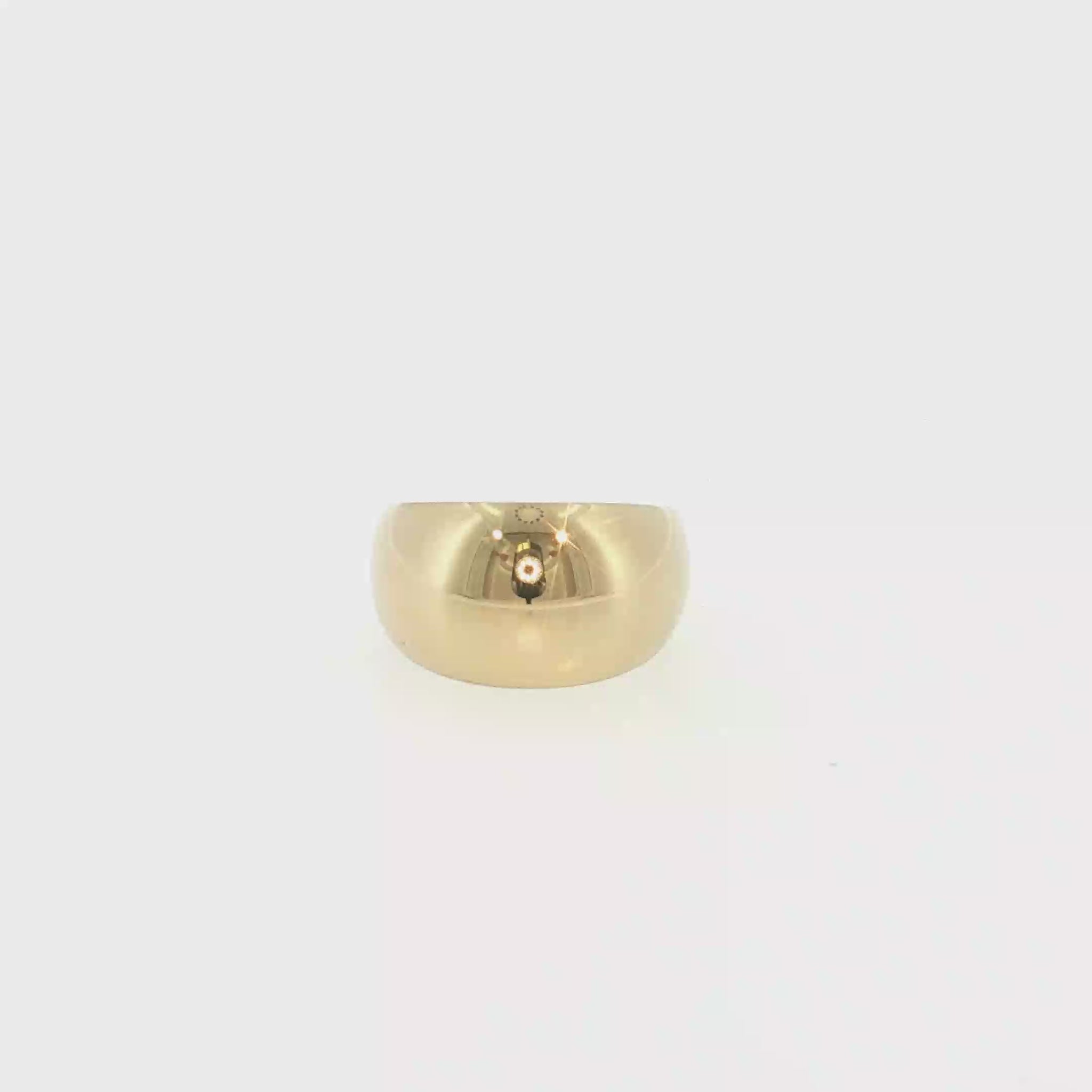 18K Yellow Gold Puff Ring