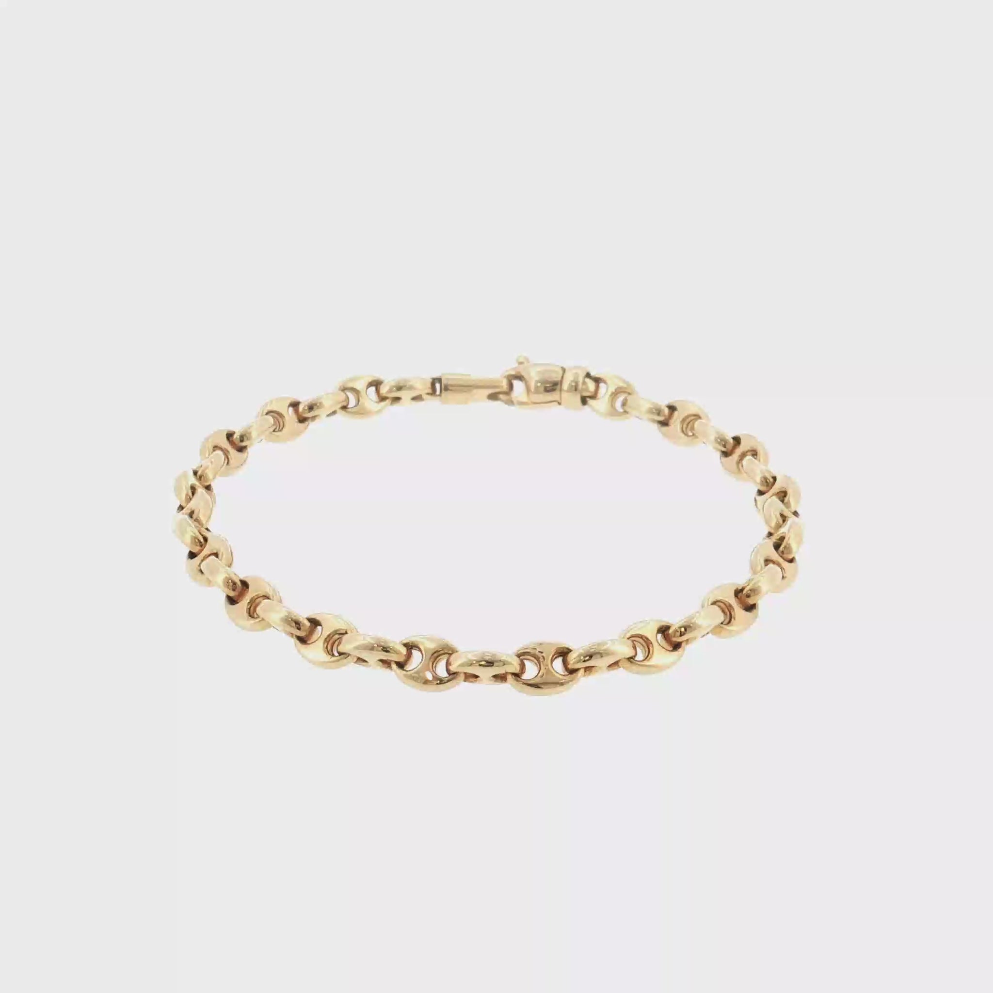 18K Gold Double Mariner Bracelet