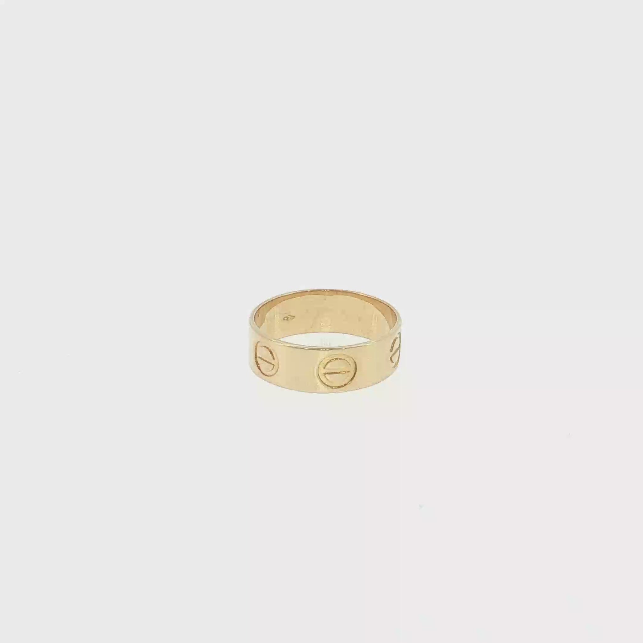 18K Yellow Gold Screw Ring