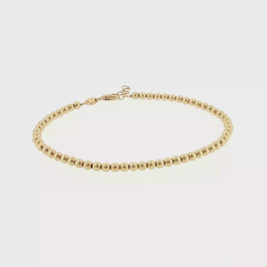 18K Gold Ball Bracelet