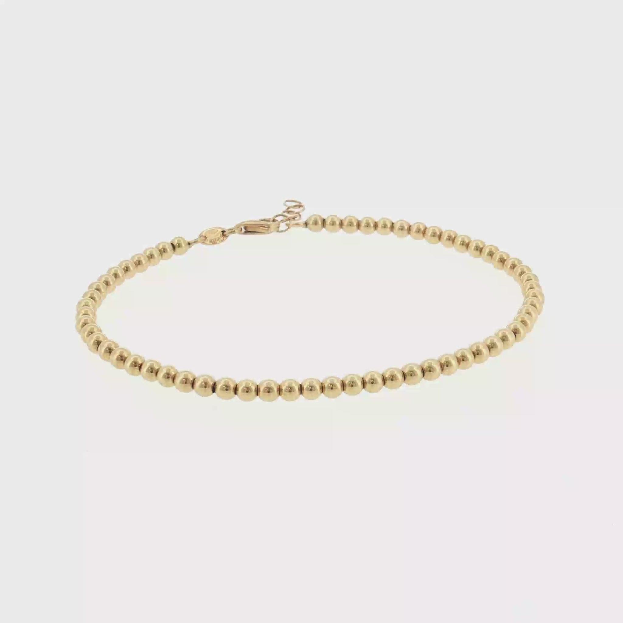 18K Gold Ball Bracelet